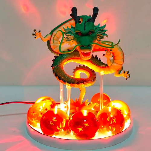 Figura De Shenlong Con Esferas Del Dragon Y Luz Led 17cm