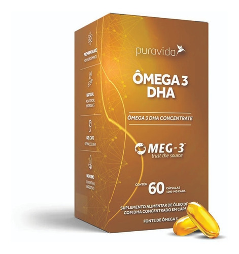 Suplemento en cápsulas Puravida Omega 3 Dha Pura Vida Pura Vida en bote de 0 ml 60 unidades