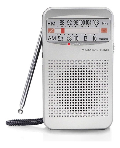 Radinho Pilha Fm Radio Bolso Bivolt Entrada Fone P2 + Nf 