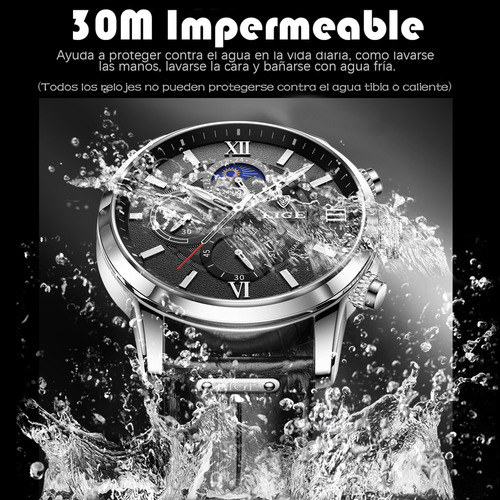 Relojes Para Hombre Lige Casual Analógico Reloj Impermeable