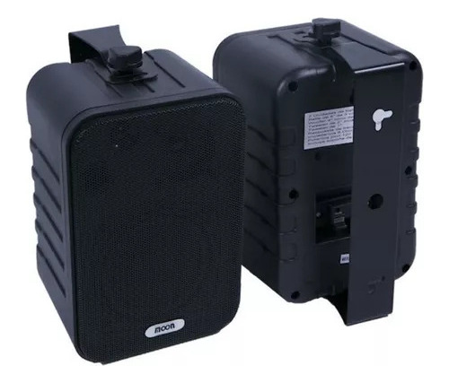 Alto-falante Bafles Moon M4pl X2, par de música funcional de 4 polegadas, cor preta