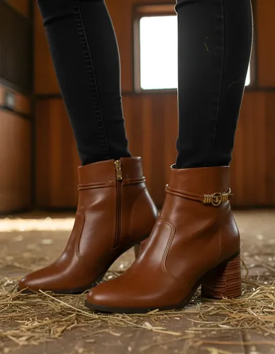 Bota Dakota Feminina Salto Alto Cano Curto Confort D2162