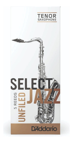 Palheta Sax Tenor Daddario Rico Select Jazz Unfiled 3s Cx/5