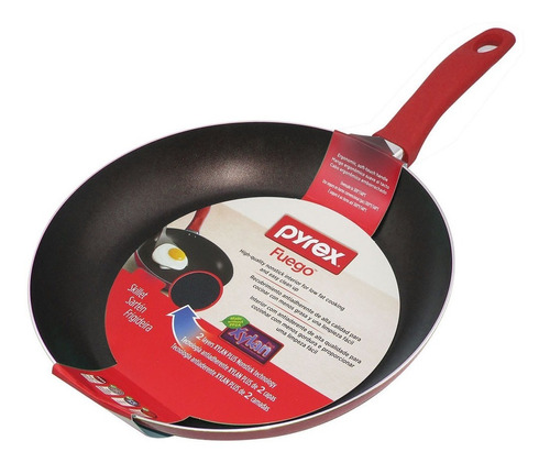 Sarten 24 Cm Pyrex Antiadherente Teflon Fuego Turquesa