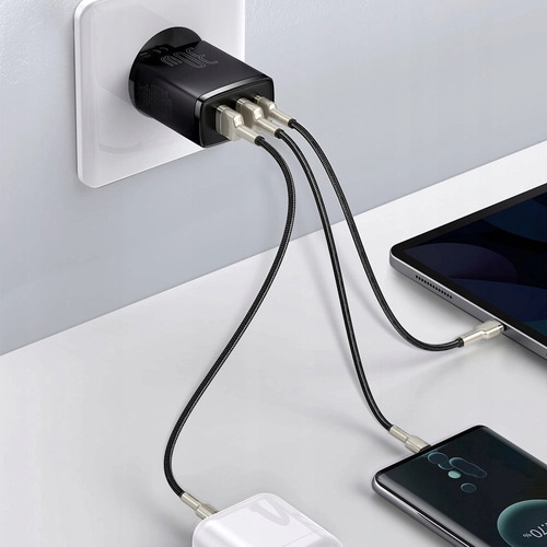 Carregador Turbo 3 Portas 30w Compatível Motorola