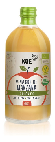 Vinagre De Manzana Orgánico Koe 500ml