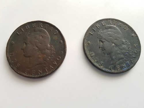 Monedas X 2 Argentina 1889 Bronce 2 Centavos