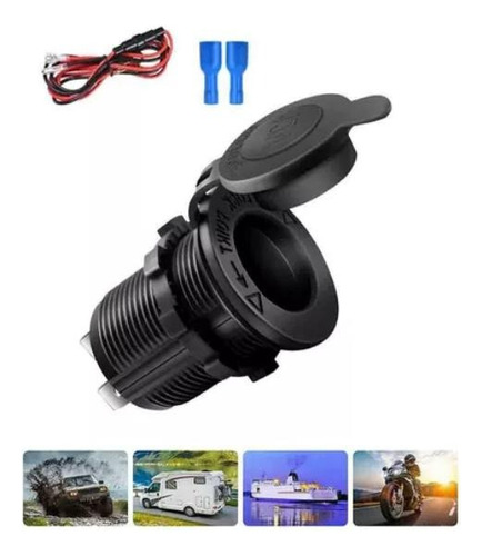 Kit Enchufe Toma 12v 24v Auto Bus Camión Camper Embarcación