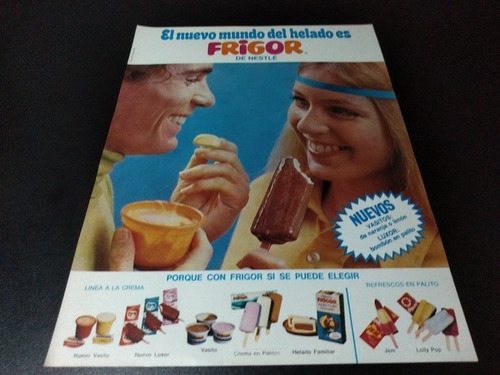 (pb300) Publicidad Clipping Helados Frigor * 1972