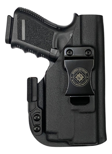 Coldre Kydex Glock G19 G19x G25 G45 Olight Baldr Mini Velado Cor Preto Orientação Da Mão Destro