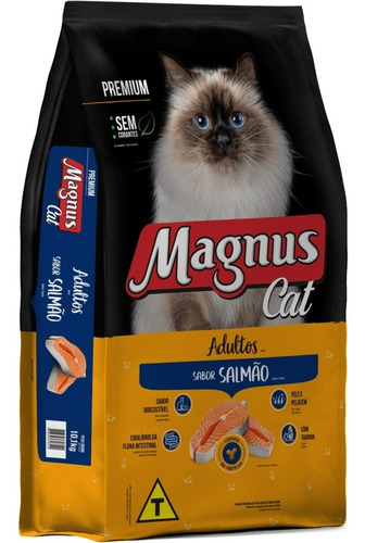 Ração Magnus Cat Para Gatos Adultos Salmão 10,1 Kg