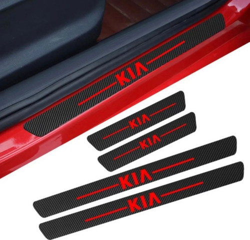 Protectores Pisapuertas Y Maletero Kia Fibra Carbono Kit X5