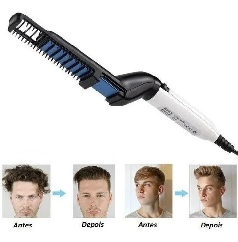 Alisador Barba Cabelo Masculino Modelador Elétrico Chapinha