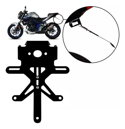 Eliminador De Rabeta Placa Fixo Yamaha Mt03 Mt 03 15 16 17