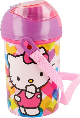 Botella Cantimplora Infantil Robot Pop Up 450 Ml Hello Kitty Color Multicolor
