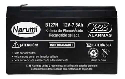 X28 Alarmas B127n Batería Narumi 12v 7ah 7a