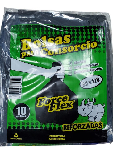 Bolsas Consorcio Negro Forceflex 90x120 Cm 33mx 10 Un 4 Pack