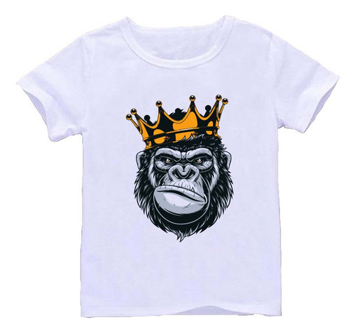 Remera Blanca Adultos King Kong R4