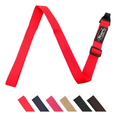 Correa Tahali Ajustable Terminación Tipo Mano Con Diseño Liso Color Rojo