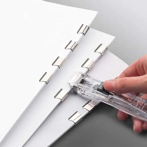 6 Grapadora De Abrazadera De Mano Clip De Papel Reutilizable