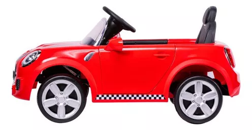 Carro eléctrico para niños con control remoto 12V cooper - Rojo