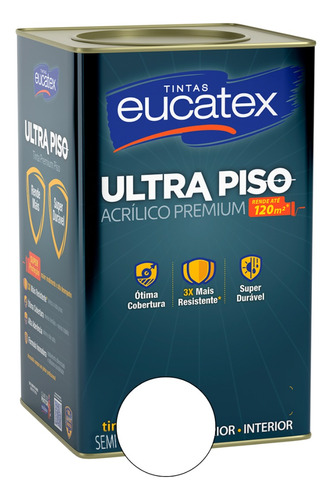 Tinta Ultra Piso E Parede Eucatex 18l Acrílico Premium Cor Branco