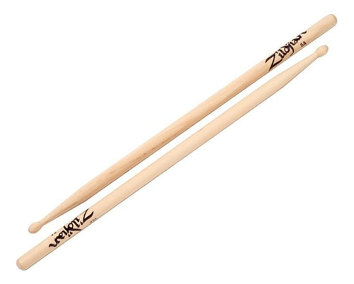 Palillos Palos Zildjian 5a Punta De Madera 5awn Hickory