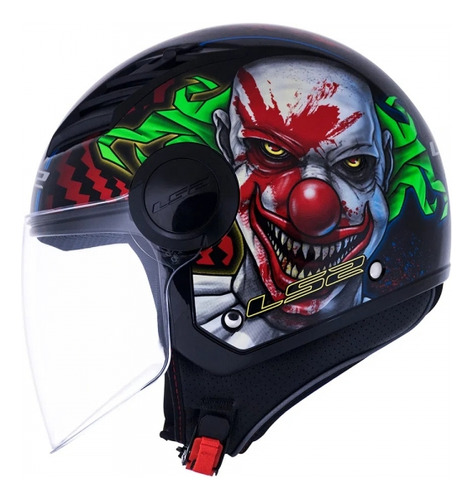 Capacete Moto Aberto Ls2 Of562 Airflow Happy Dreams Joker