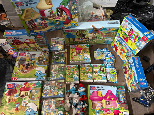 Lote De Los Pitufos Mega Blocks Originales The Smurfs Bloks