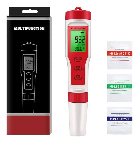 Medidor Digital 4 En 1  Ph Tds Ec Temp Calidad Agua Original