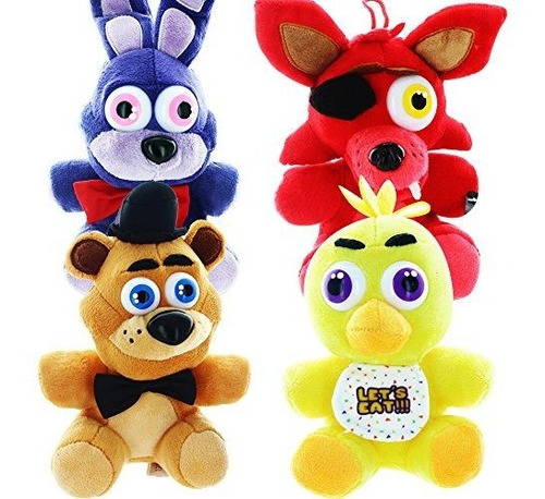 5 Noches En El Juguete De Peluche De Freddy 4pc Set 2aeg4