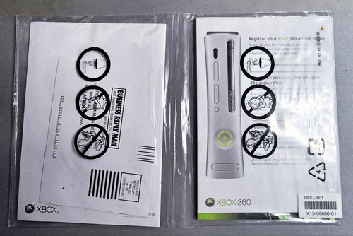Manual Original Do Xbox 360 - Novo - Lacrado