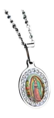 Collar Medalla Virgen De Guadalupe Regalo Dama Mamá Hermosa