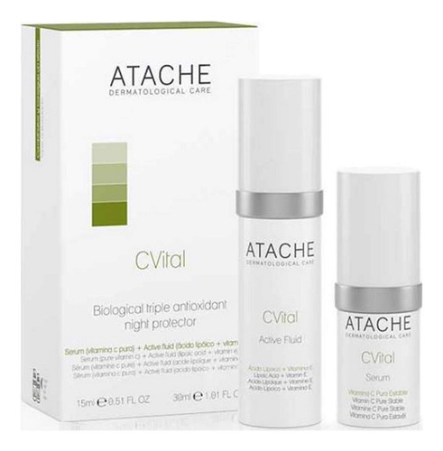 Protector Nocturno Triple Antioxidante Vitamina C Atache 2pz