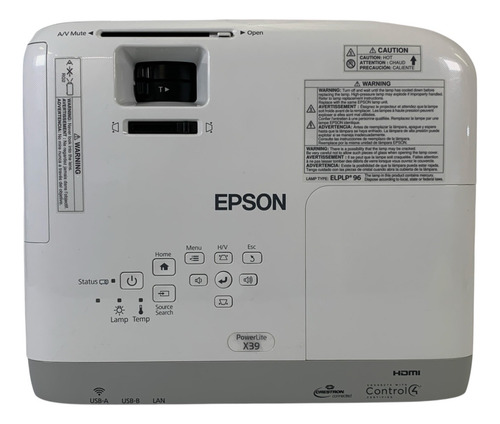 Proyector Epson Powerlite X39, Sin Control - 20hrs De Uso Blanco (Usado)