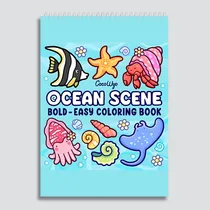 Comprar Ocean Scene | Libro Anillado Colorear Pintar | Coco Wyo