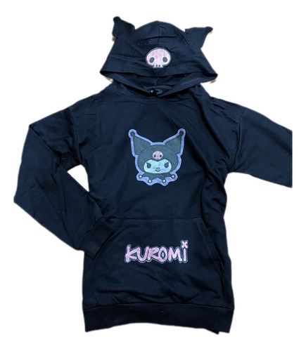 Buzo Oversized Kuromi Hello Kitty Mujer Con Orejas