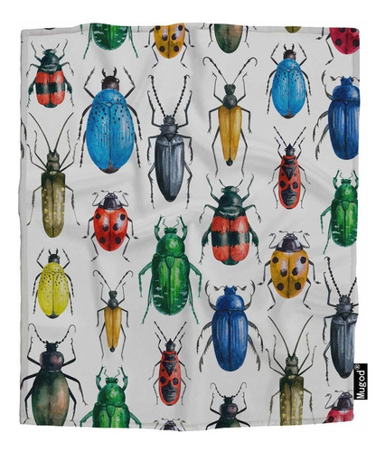 Manta De Escarabajos De Colores  Lindo Insecto  Hexápo...