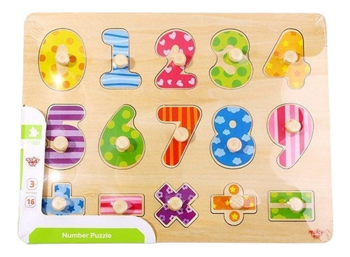 Puzzle Didactico Numeros De Madera - Art. Ty851