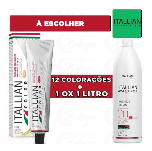 Combo 12 Colorações Itallian Color 60g Profissional Tinta