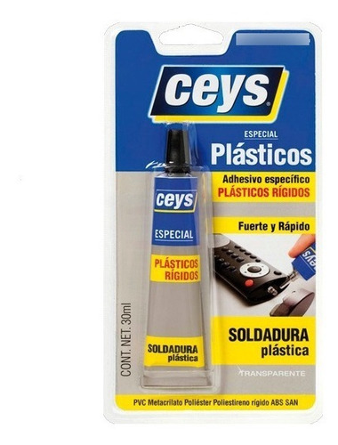 Silicon Ceys Adhesivo Pega Plásticos Rígidos Abs 30ml 