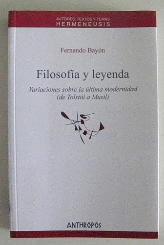 Filosofia Y Leyenda - Fernando Bayon