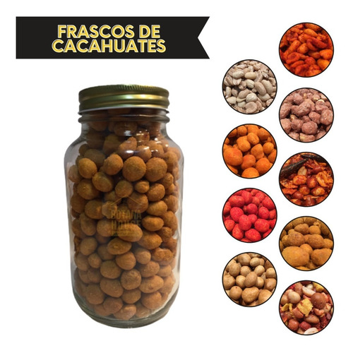 6 Frascos De Cacahuates Para Regalo Varios Sabores - Bothou