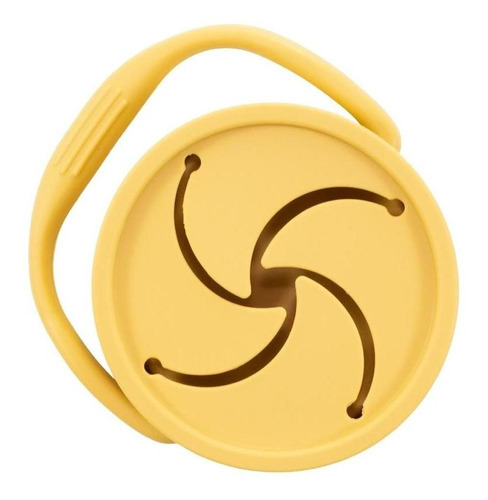 Snack Box de silicona para niños, galletas de fruta, color amarillo mostaza