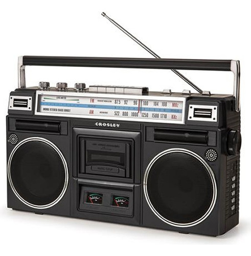 Radio Casettera Crosley Retro Ct201a-bk Retro Boom