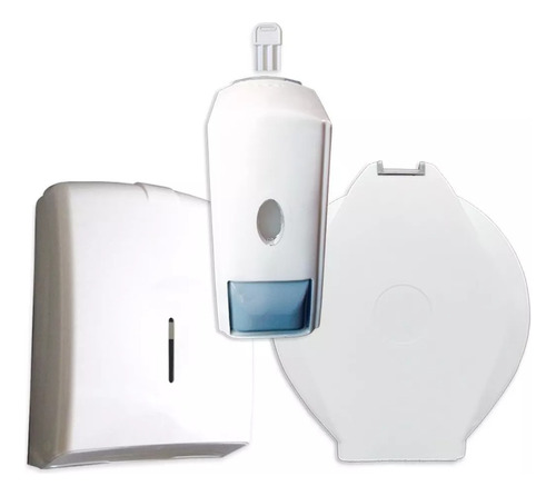 Kit Dispenser Toallas + Papel Higienico + Jabon Liquido