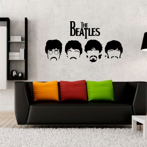 Sticker Vinil Decorativo De The Beatles 50 X 95 Cm