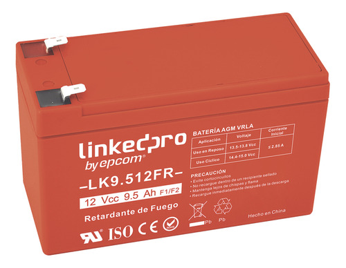 Batería Recargable Respaldo Ups No Break Epcom 12 V 9 Ah Ret