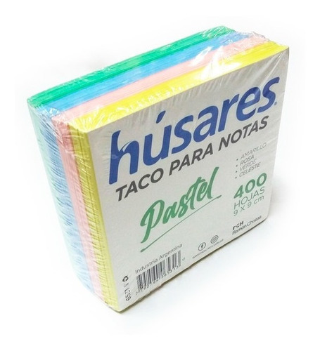 5 Tacos Color Husares 9 X 9 Cm 400 Hojas