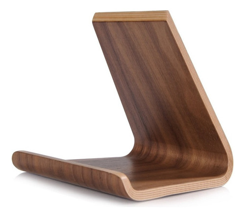 Soporte Samdi De Madera De Nogal Para Tablet Celular